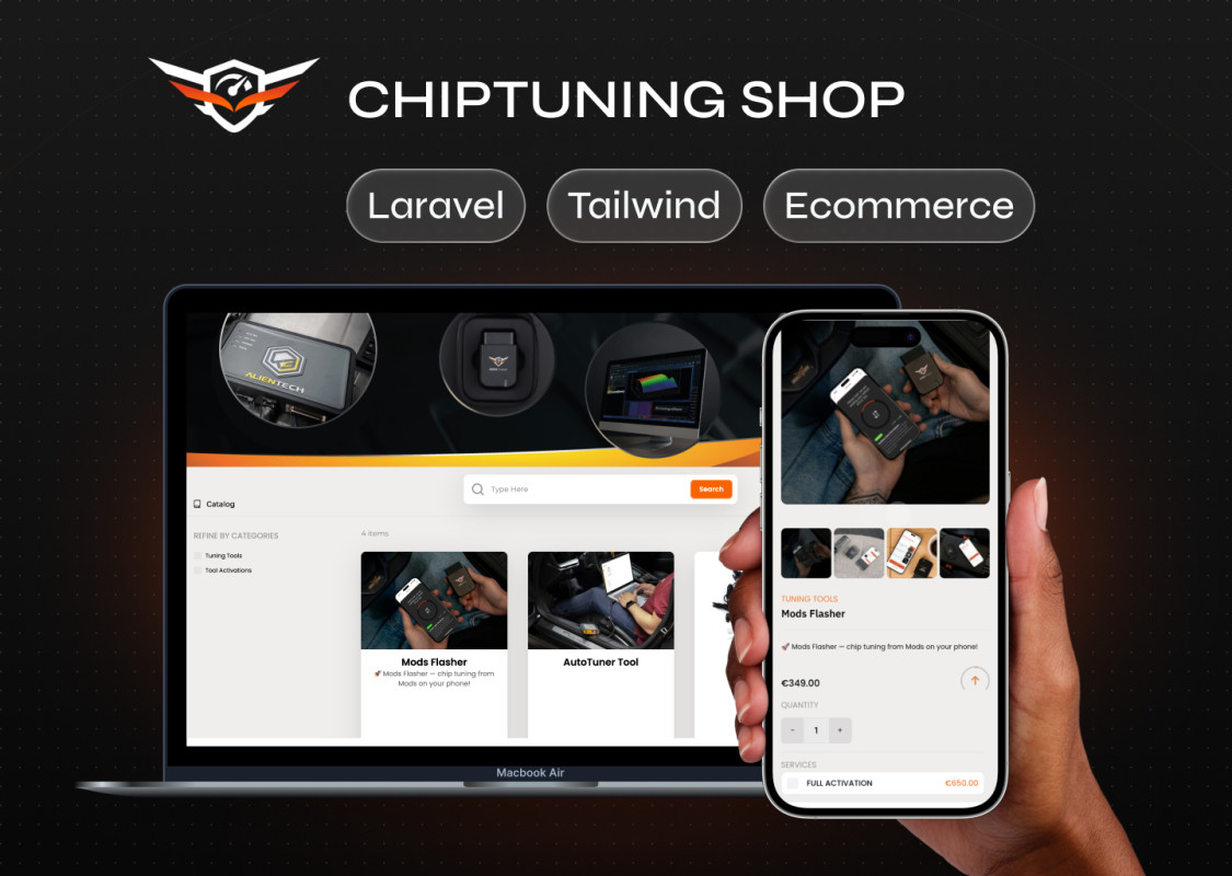 MODS.lv Shop - Laravel, Ecommerce, Tailwind, Stripe, PayPal