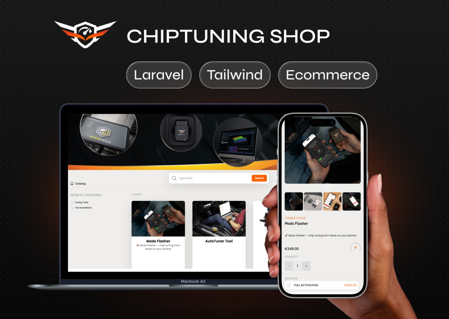 MODS.lv Shop - Laravel, Ecommerce, Tailwind, Stripe, PayPal