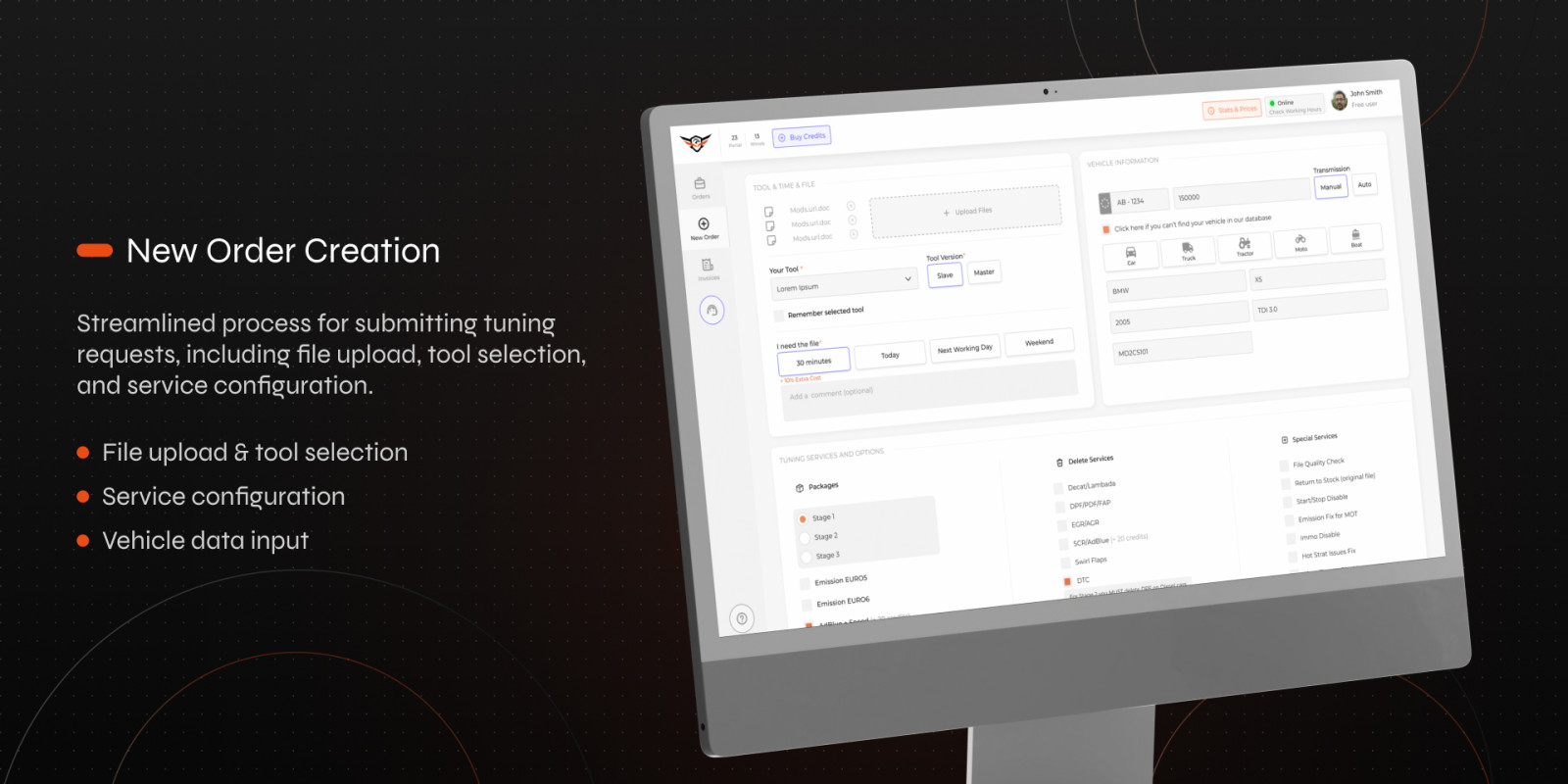 MODS Autotuning CRM - Laravel, Filament, React.js, Tailwind, UI/UX